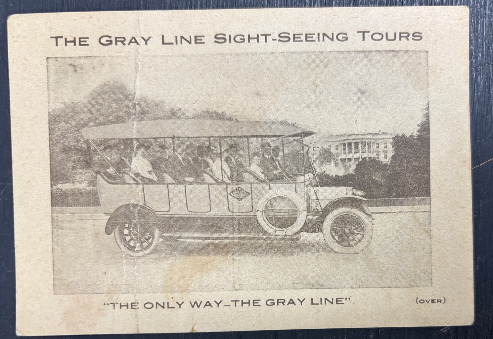 Gray Line Sight-Seeing Tours Washington DC Vintage Promotional Card circa 1920s?