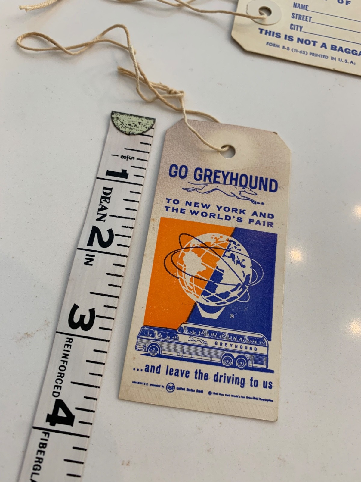 Greyhound Bus United States ToNew York And World’s Fair Tags 1964 Set Of (3)