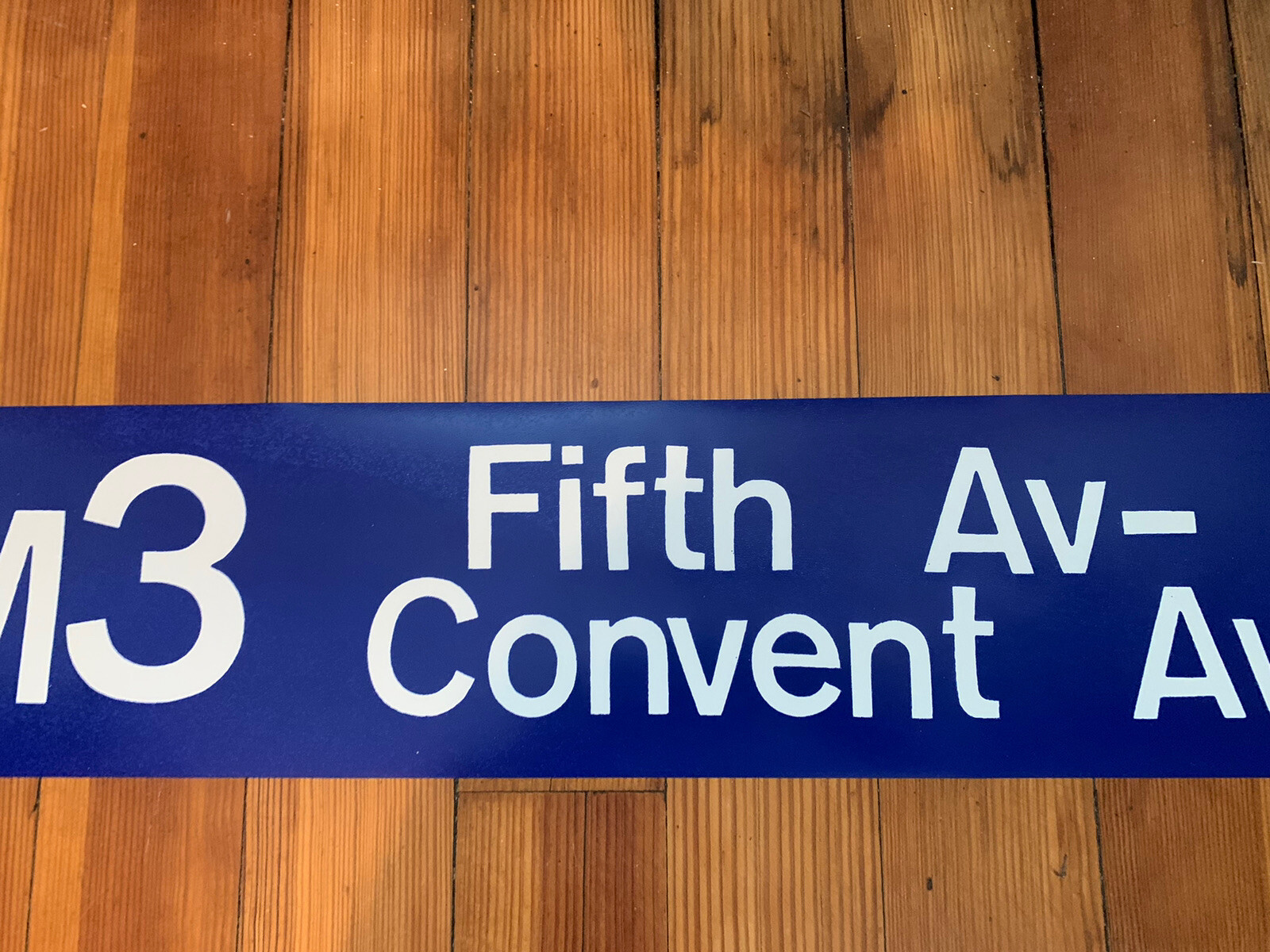 NY NYC BUS ROLL SIGN 1974 GM M3 FIFTH CONVENT AVENUE MANHATTAN NEW YORK CITY