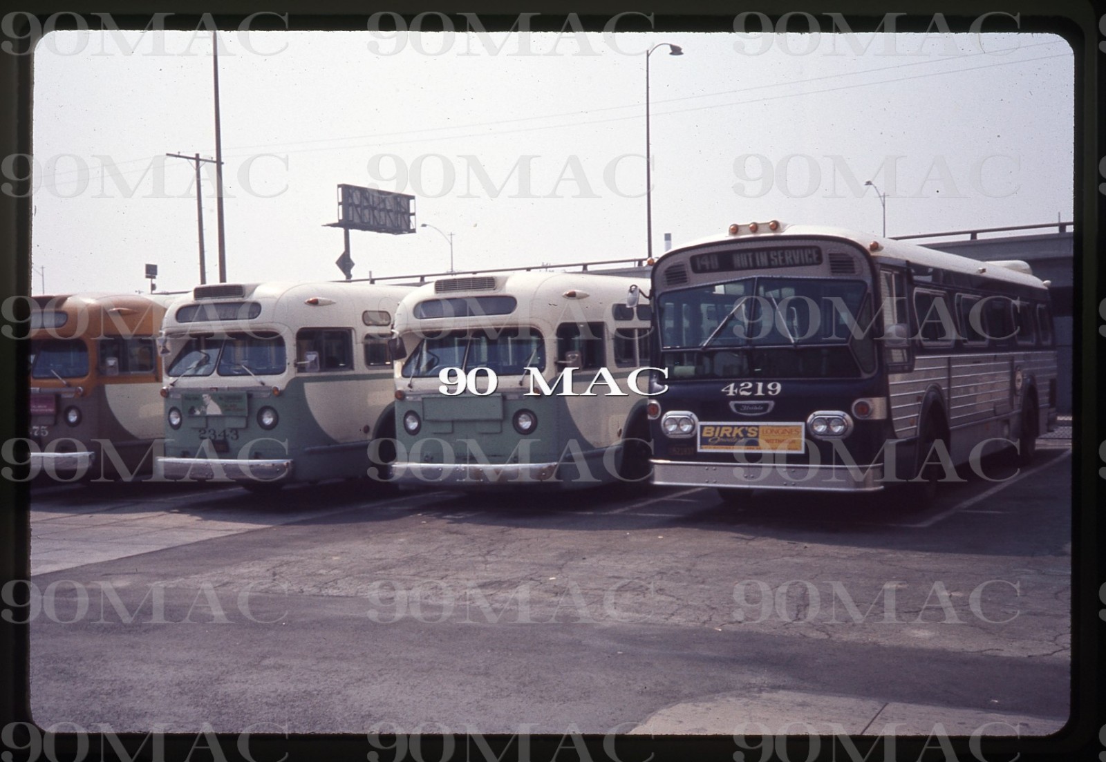SCRTD-RTD. FLXIBLE BUS #4219. Division 2 (CA). Original Slide. 1972. ECT!!!