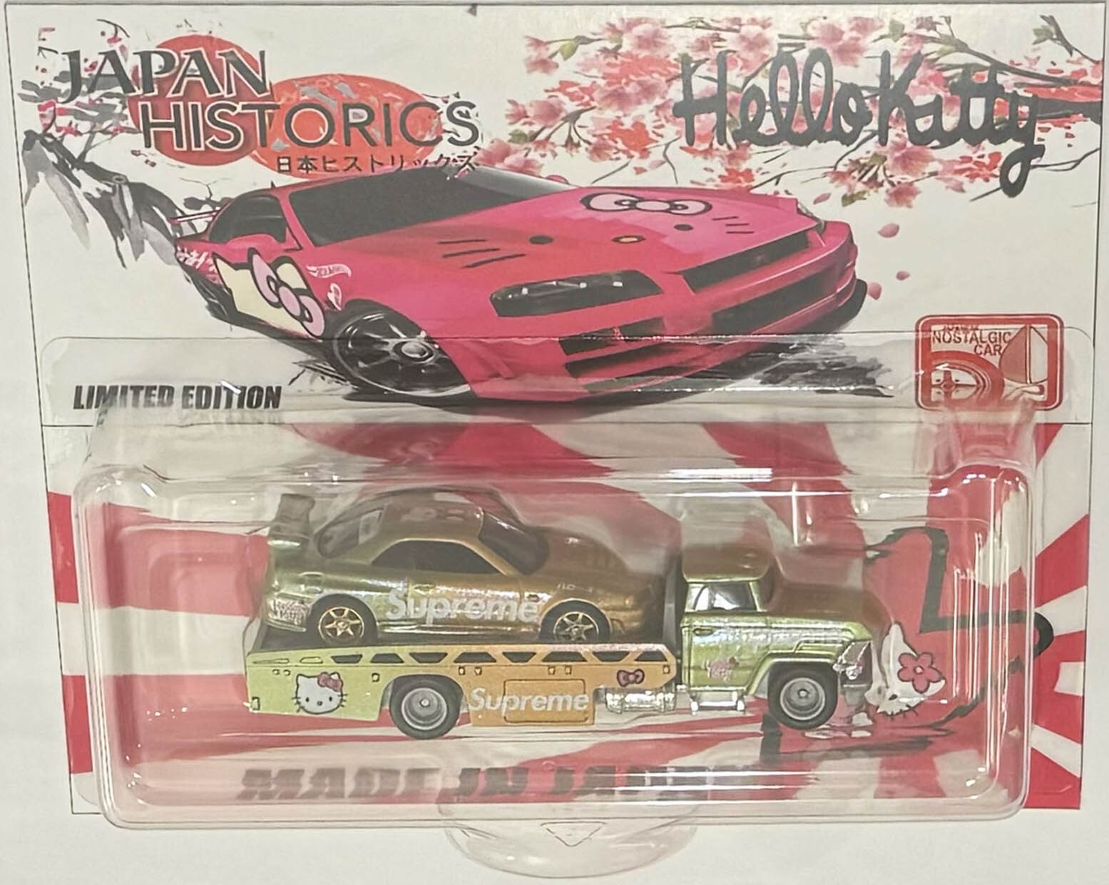SKYLINE GT-R R34 Custom Hot Wheels Team Transport Japan/Hello Kitty/Supreme