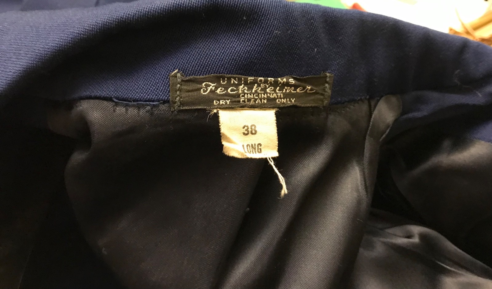 VINTAGE GREYHOUND BUS DRIVERS UNIFORM JACKET NAVY BLUE 38 LONG