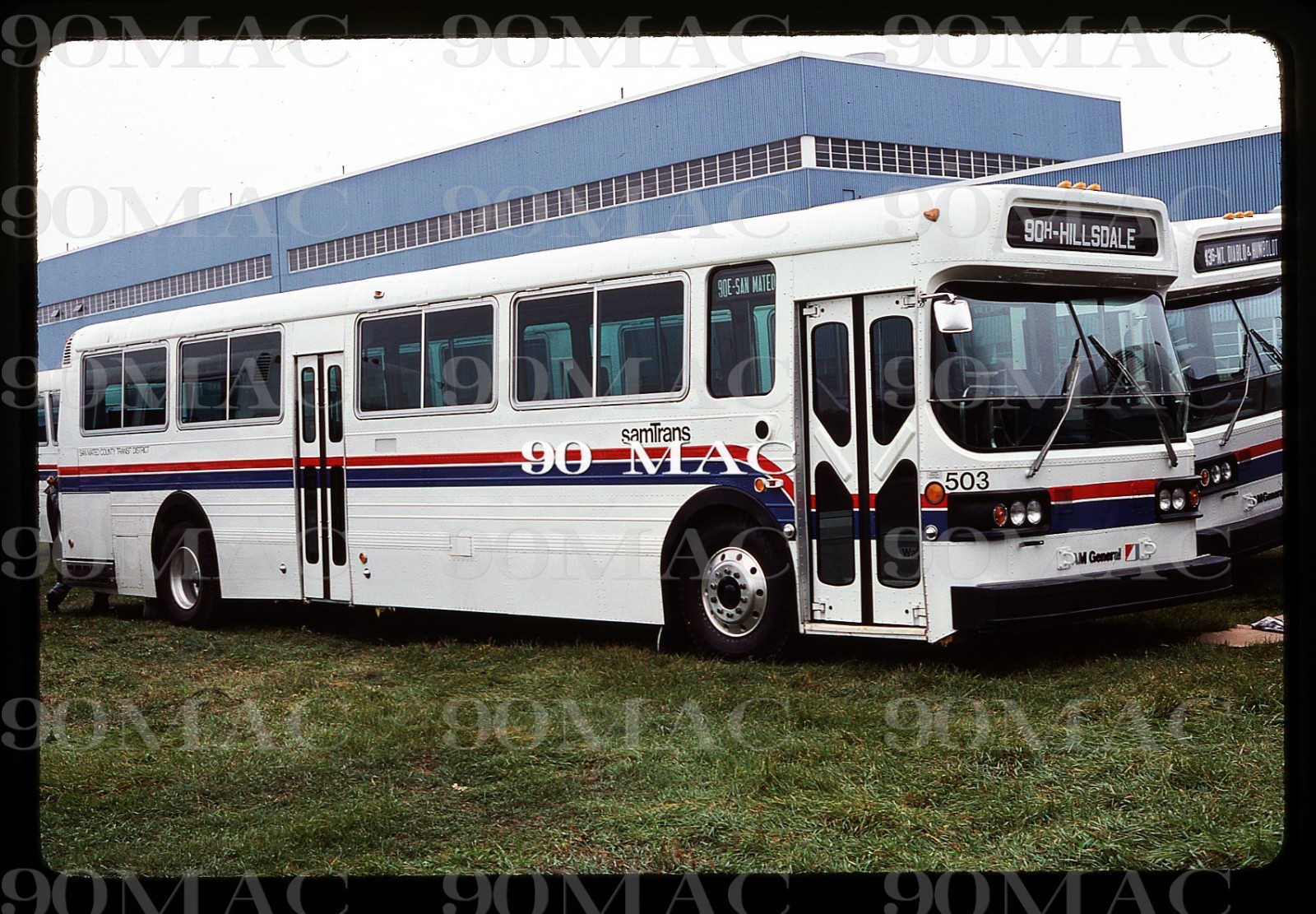 SAMTRANS. AM GENERAL BUS #503. Mishawaka (IN). Original Slide 1977. NEW! FACTORY
