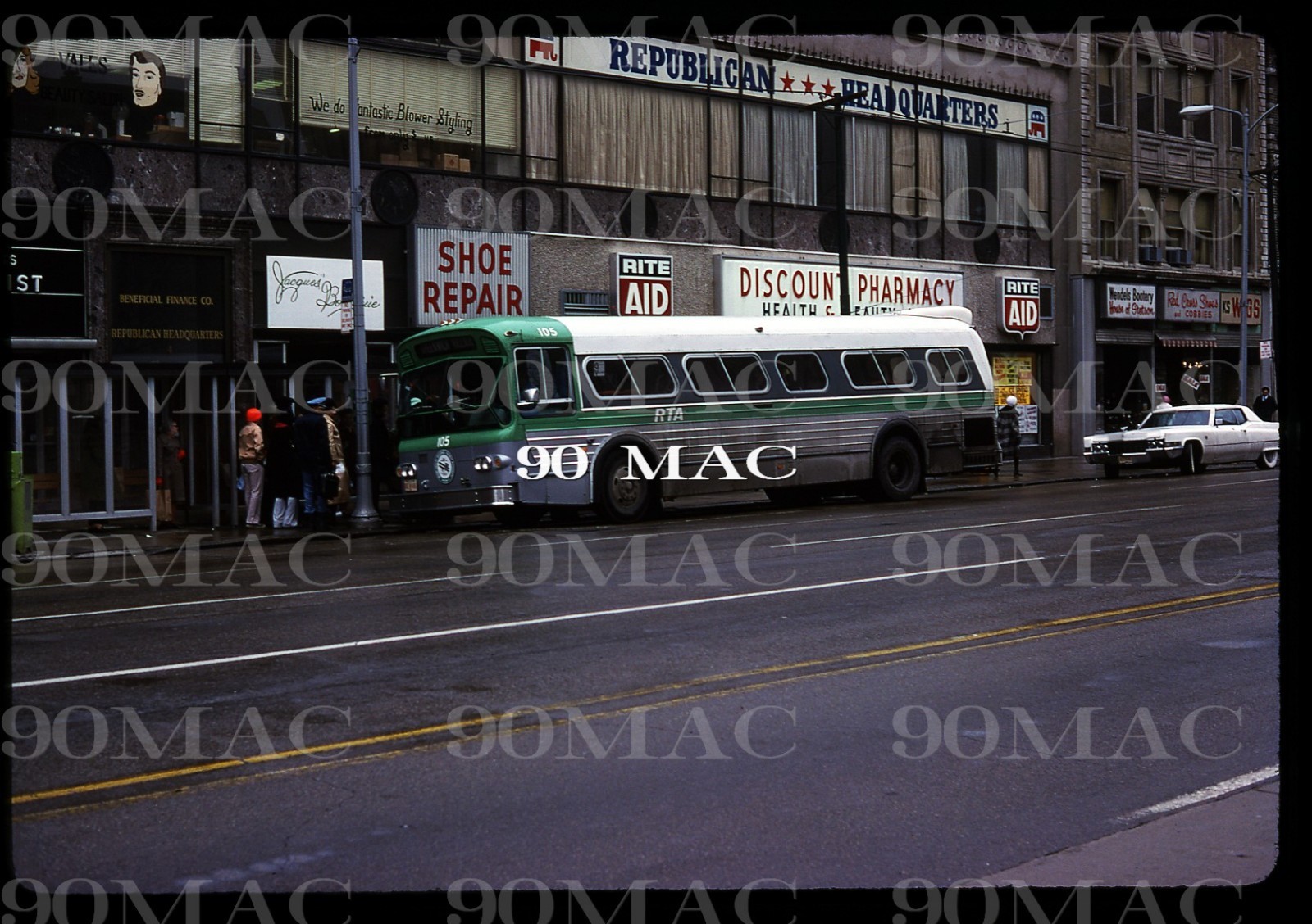 MVRTA. FLXIBLE BUS #105. Dayton (OH). Original Slide 1978.