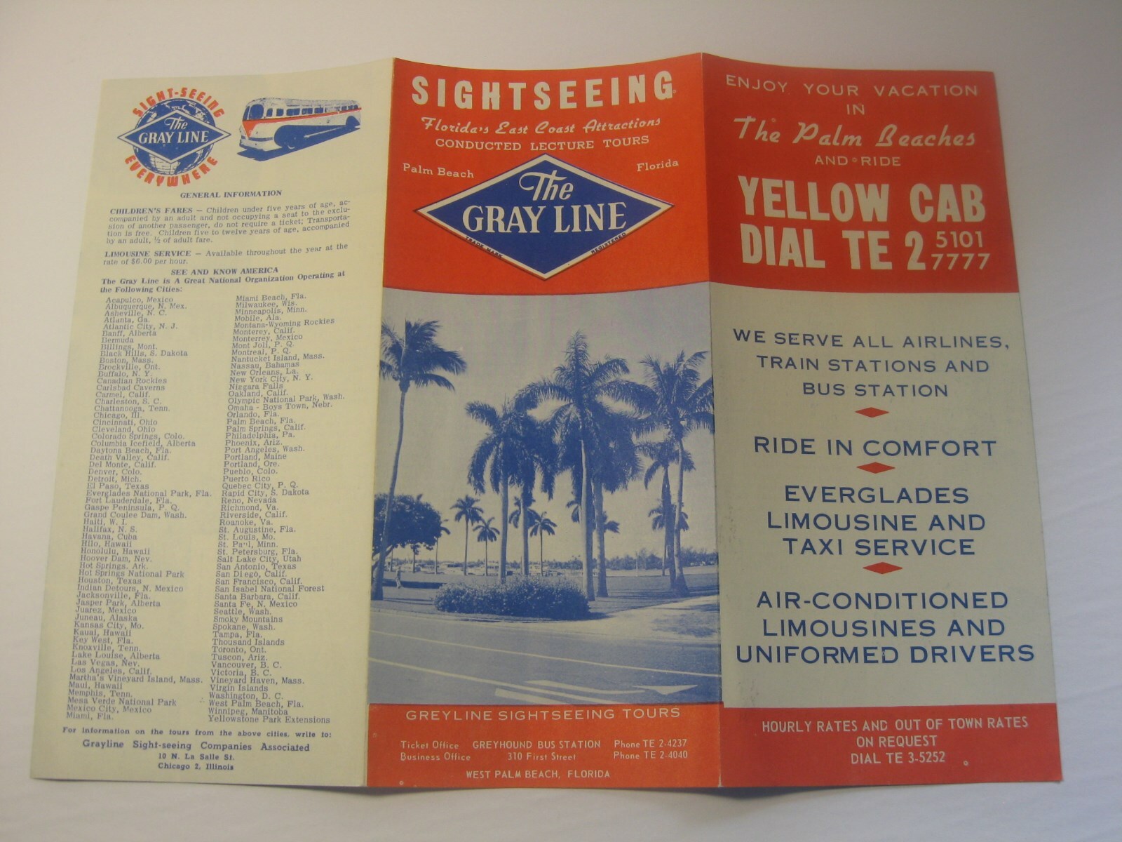 The Gray Line Brochure Sightseeing Palm Beach
