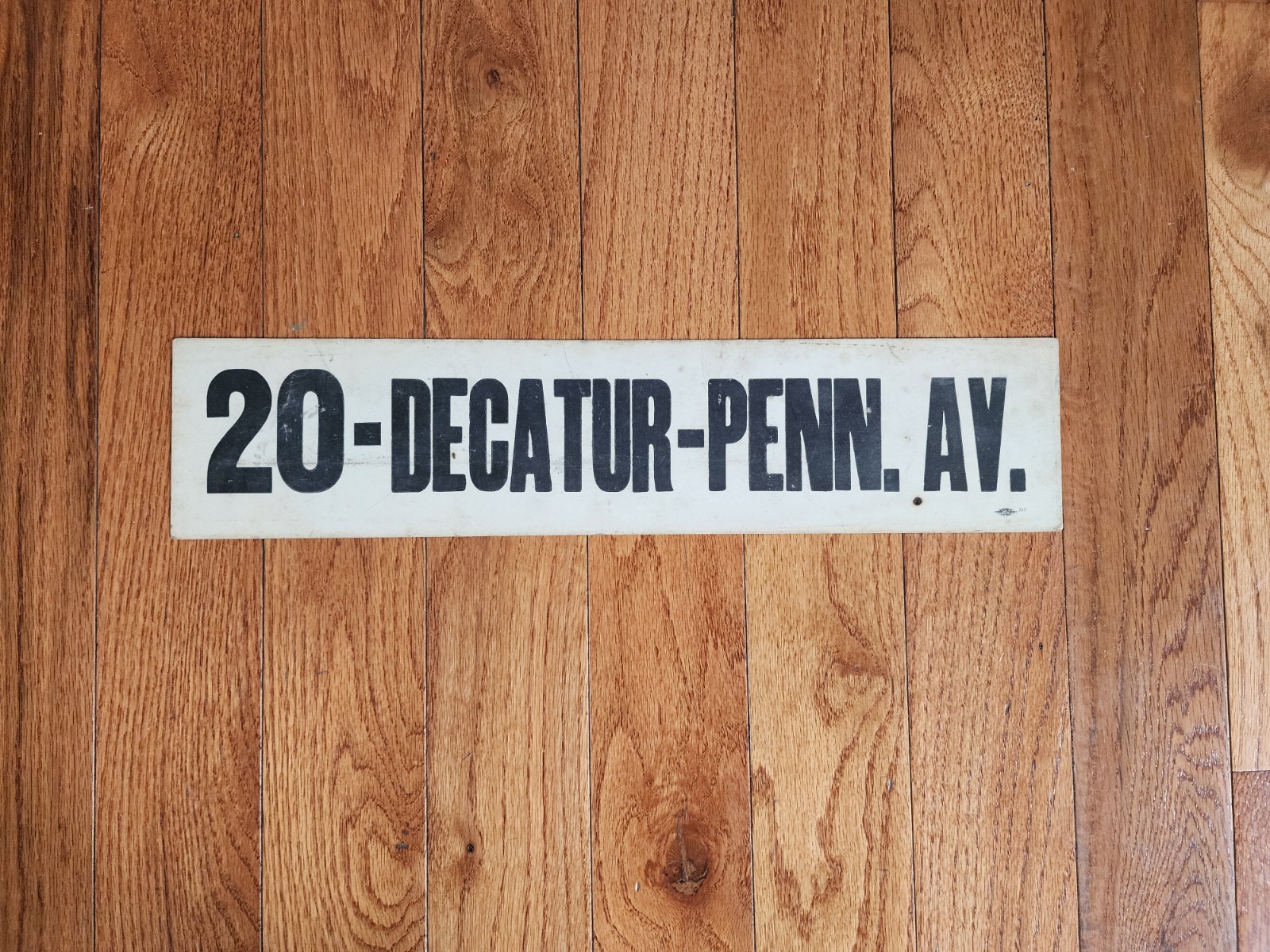 VINTAGE NYC BUS DASH CARD ROUTE 20 DECATUR – PENN AVE BROOKLYN NY BMT