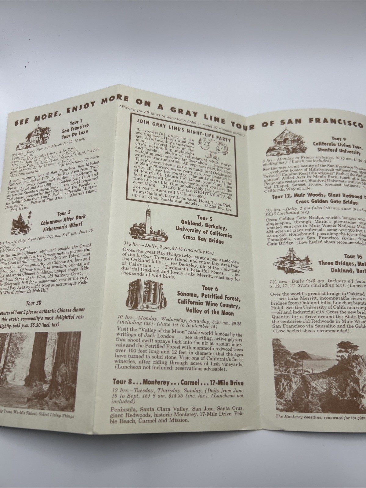 Vtg The Gray Line Really See All San Francisco Bus Brochure