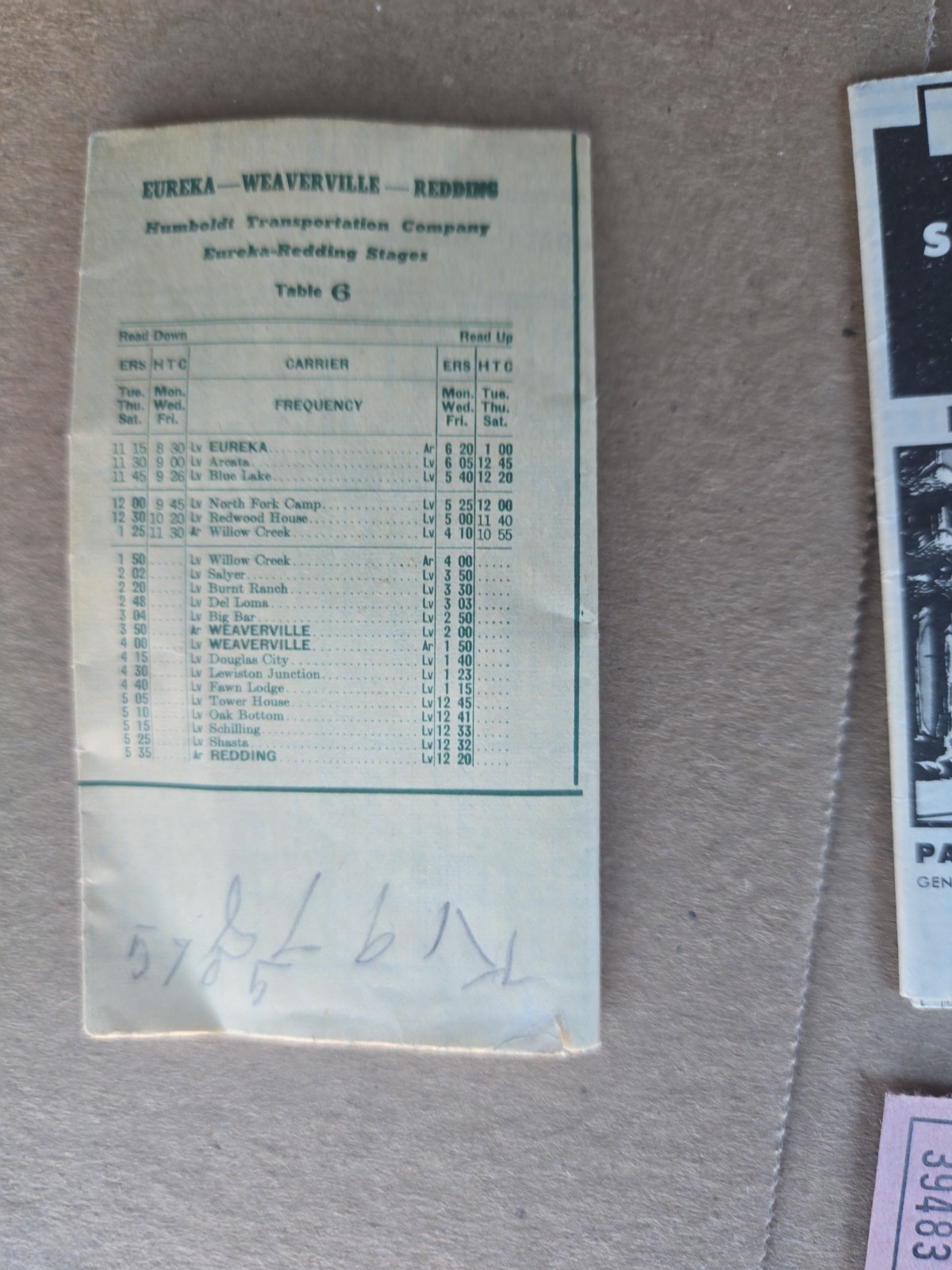 1950s Pacific Greyhound Bus Line Pocket Folder Envelope Identification Check Set
