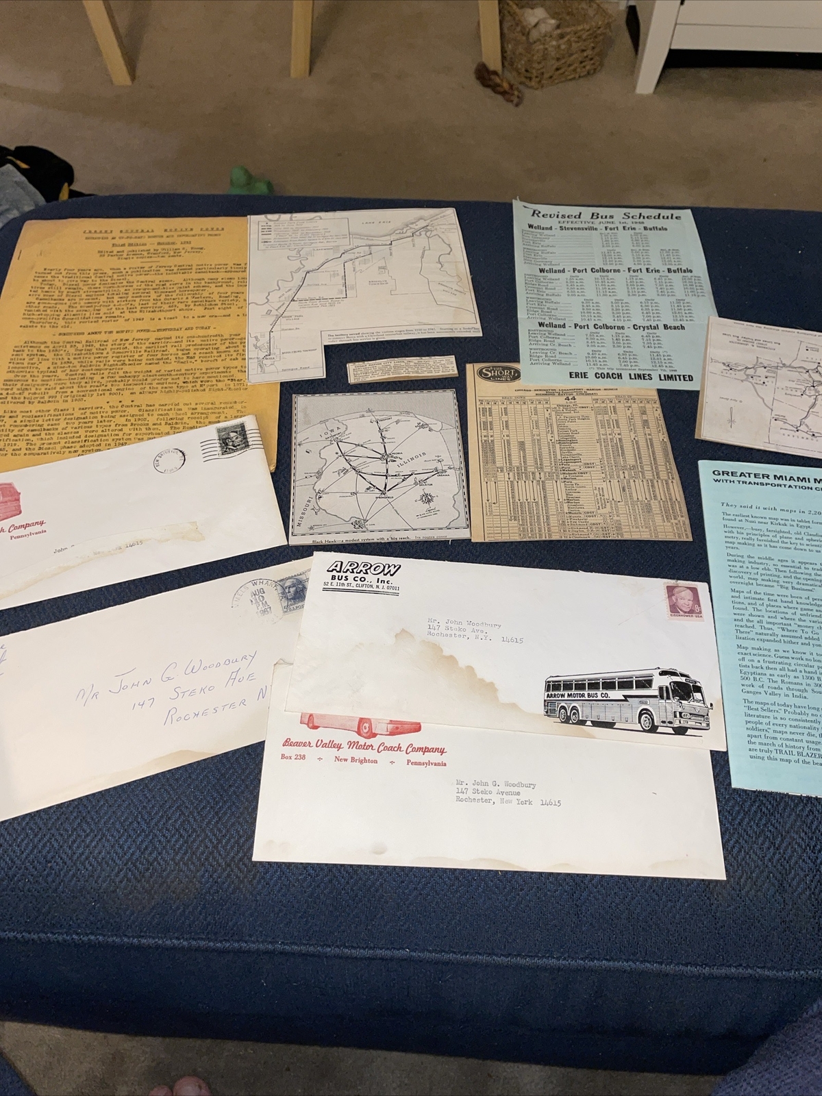 Huge Lot Of Vintage Bus Coach Line Timetables Brochures Ticket Stubs Much More
