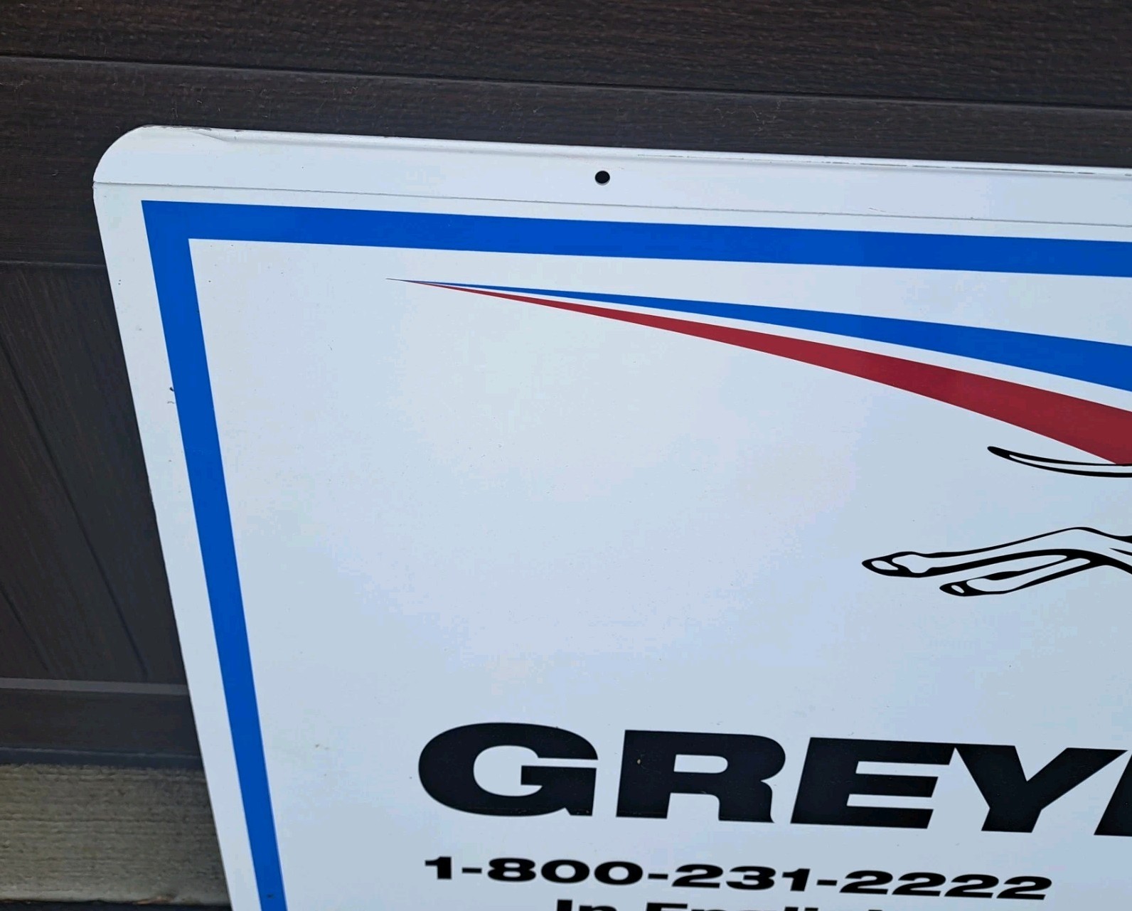 Greyhound Bus Lines Metal Sign 4 x 2′ Vintage Advertising NICE c1990s REAL