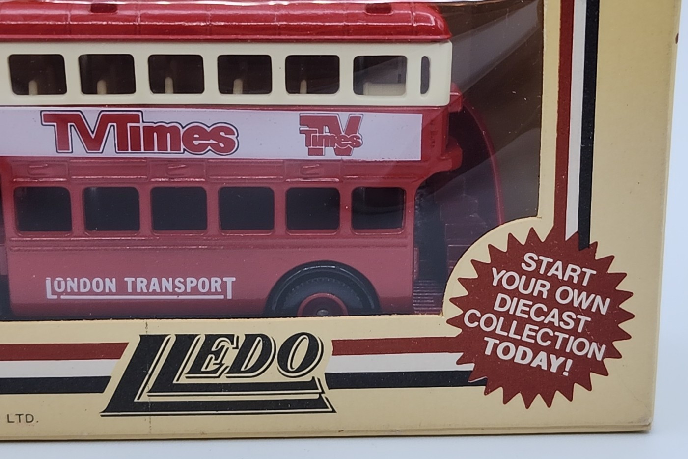 Lledo Diecast Days Gone By TV Times Bus with Box London Transport