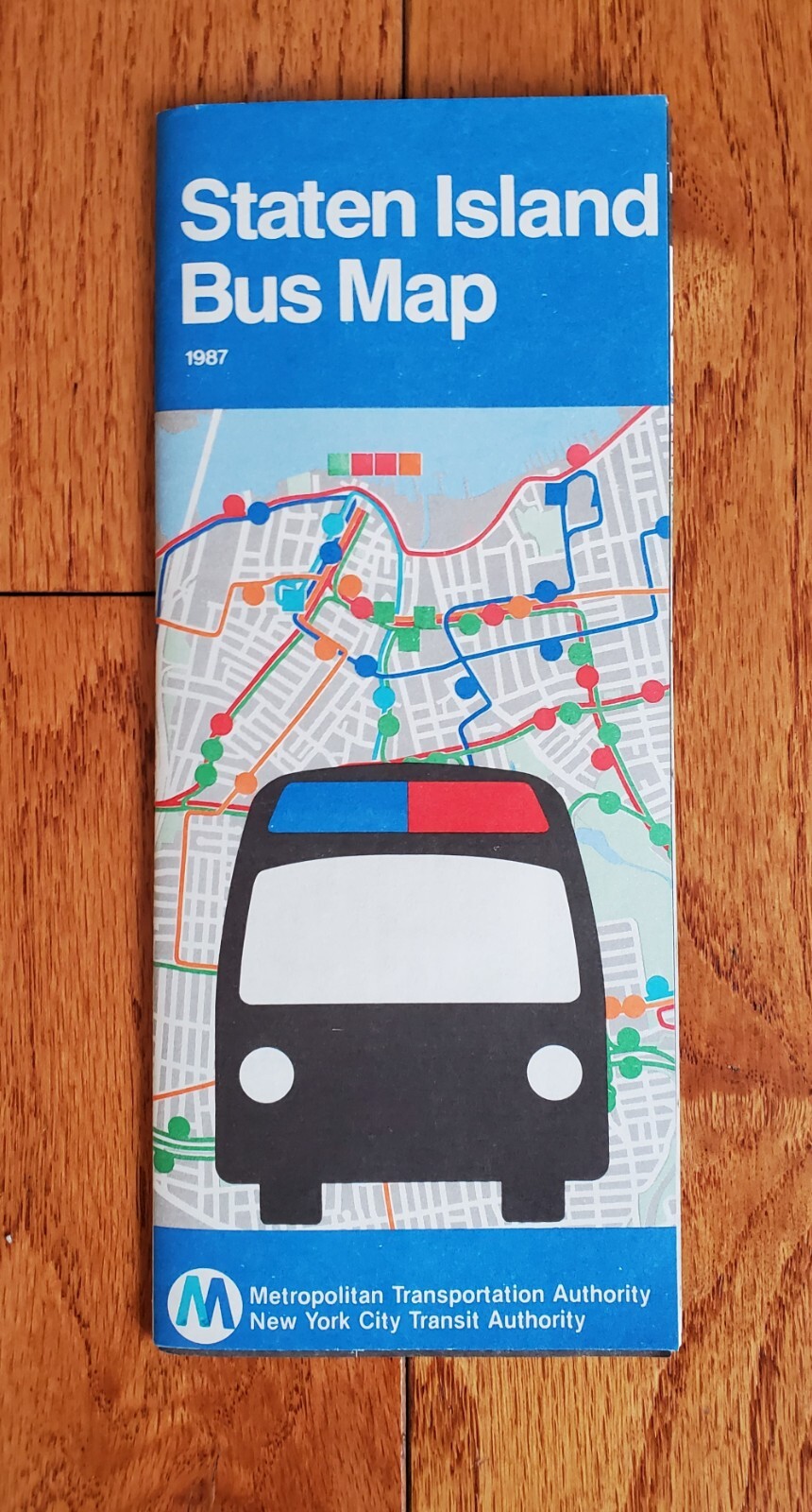 VINTAGE 1987 NYCTA NYC STATEN ISLAND BUS MAP MTA NEW YORK CITY TRANSIT AUTHORITY