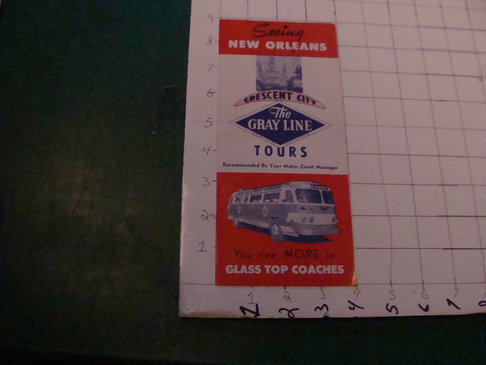 vintage Brochure: seeing NEW ORLEANS crescent city THE GRAY LINE Tours undated