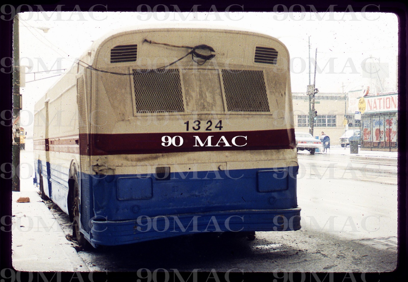 Chicago (IL) CTA Flxible Work Coach #1324. 2 Original Slides 1989.