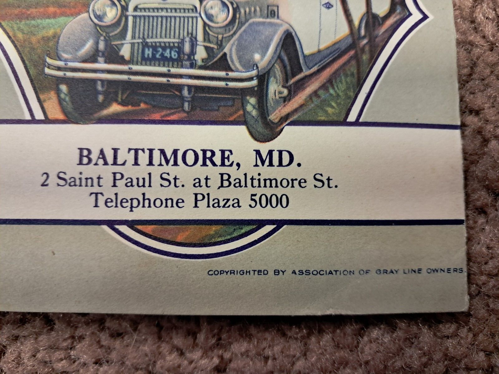 1928 Gray Line Seeing Baltimore MD Travel by Bus Brochure