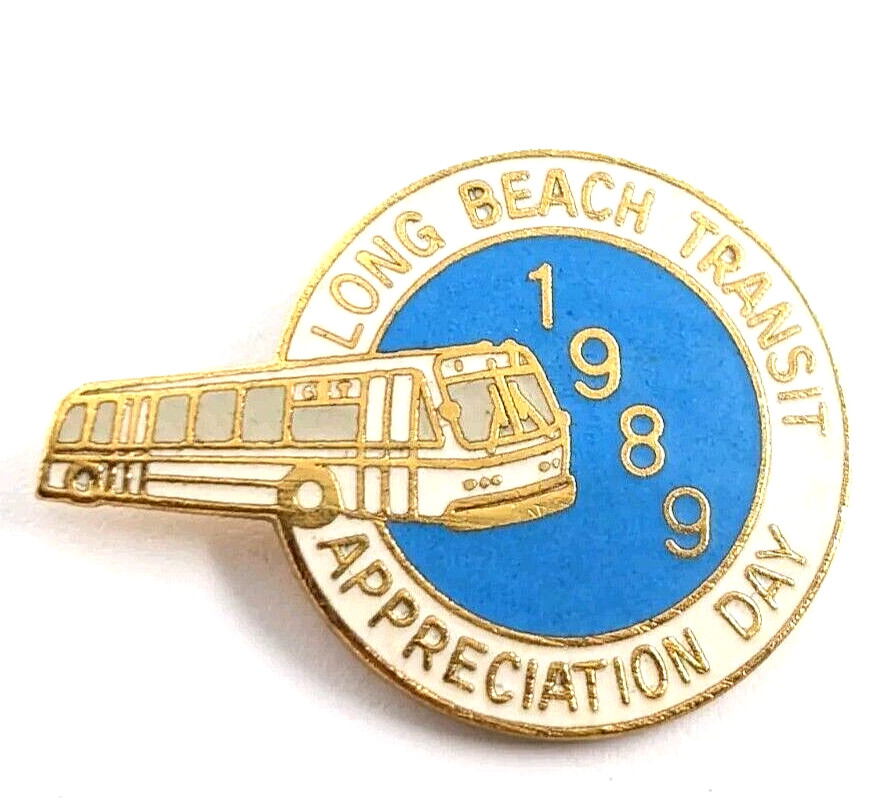 Long Beach Transit Appreciation Day 1989 CA City Bus Public Transportation Pin