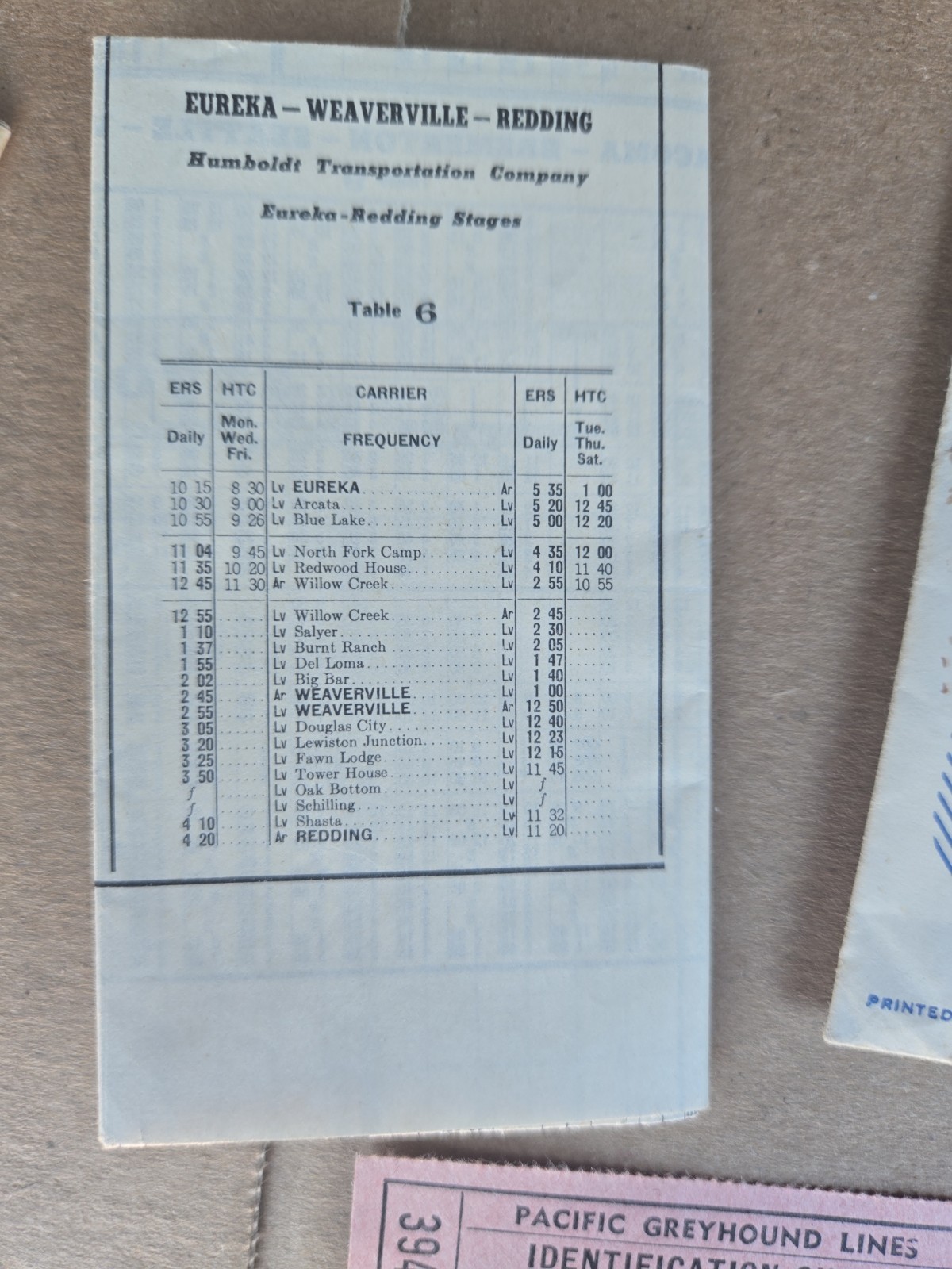 1950s Pacific Greyhound Bus Line Pocket Folder Envelope Identification Check Set