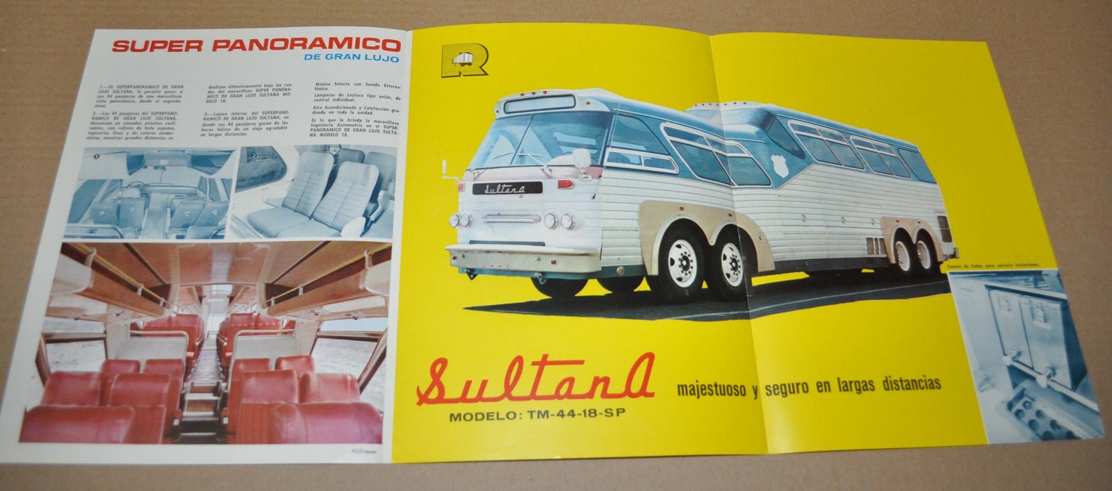Sultana TM-44 Bus Specification Sales Brochure Prospekt Mexico