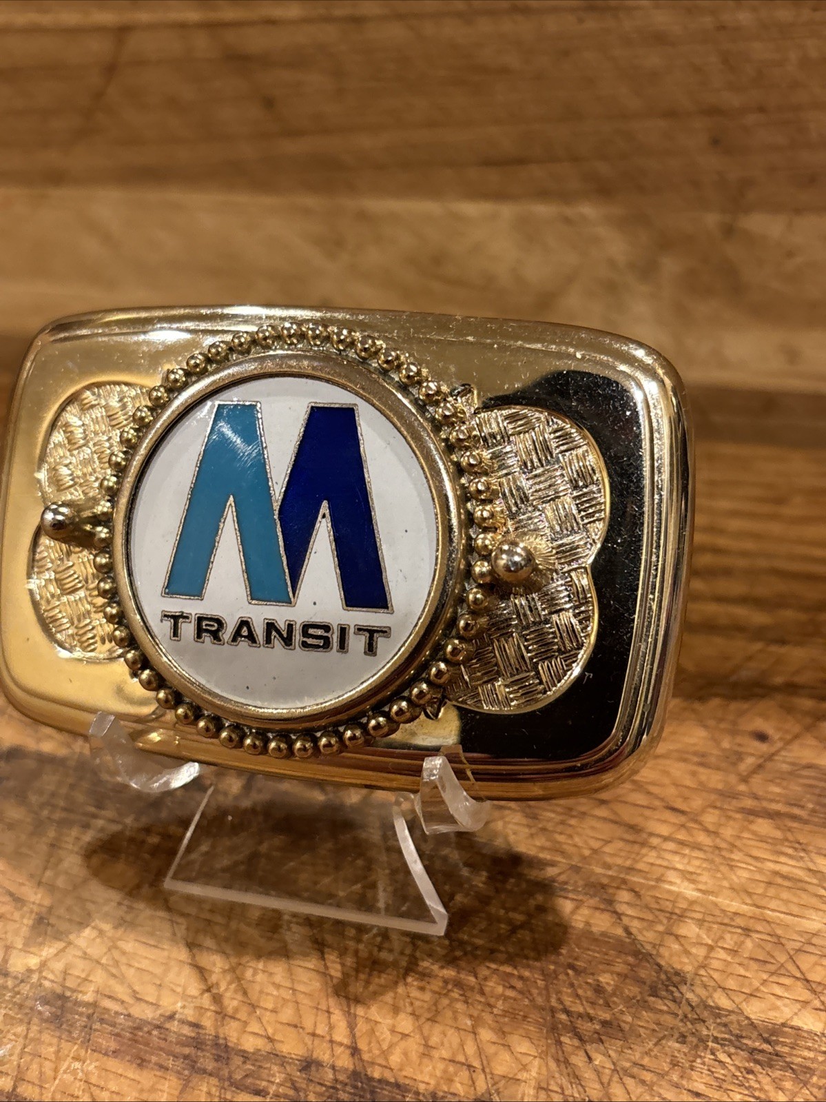 Vtg “M” logo For New York City Transit Authority (NYCTA), 1970/1980s Belt Buckle