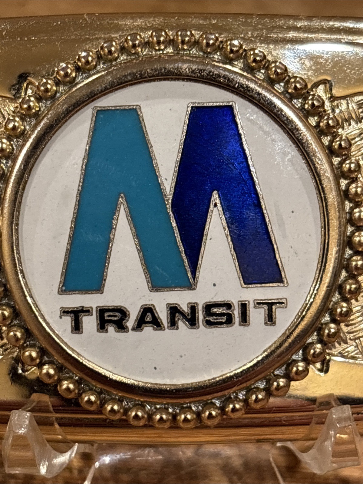 Vtg “M” logo For New York City Transit Authority (NYCTA), 1970/1980s Belt Buckle