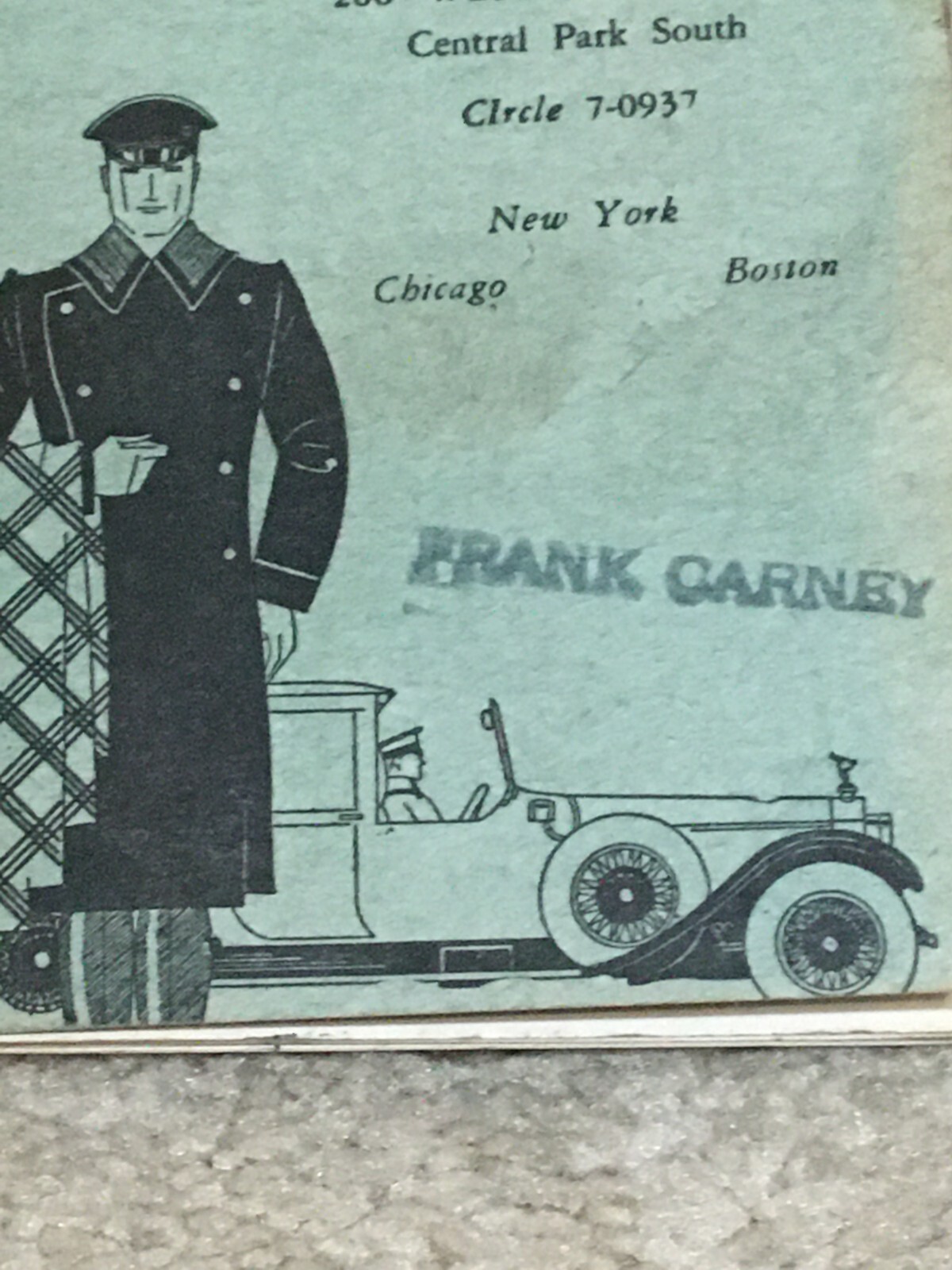 Vntg 1933 Dornan Co Chauffers’ & Butlers’ Uniforms Maker, NYC Guide to Stores +