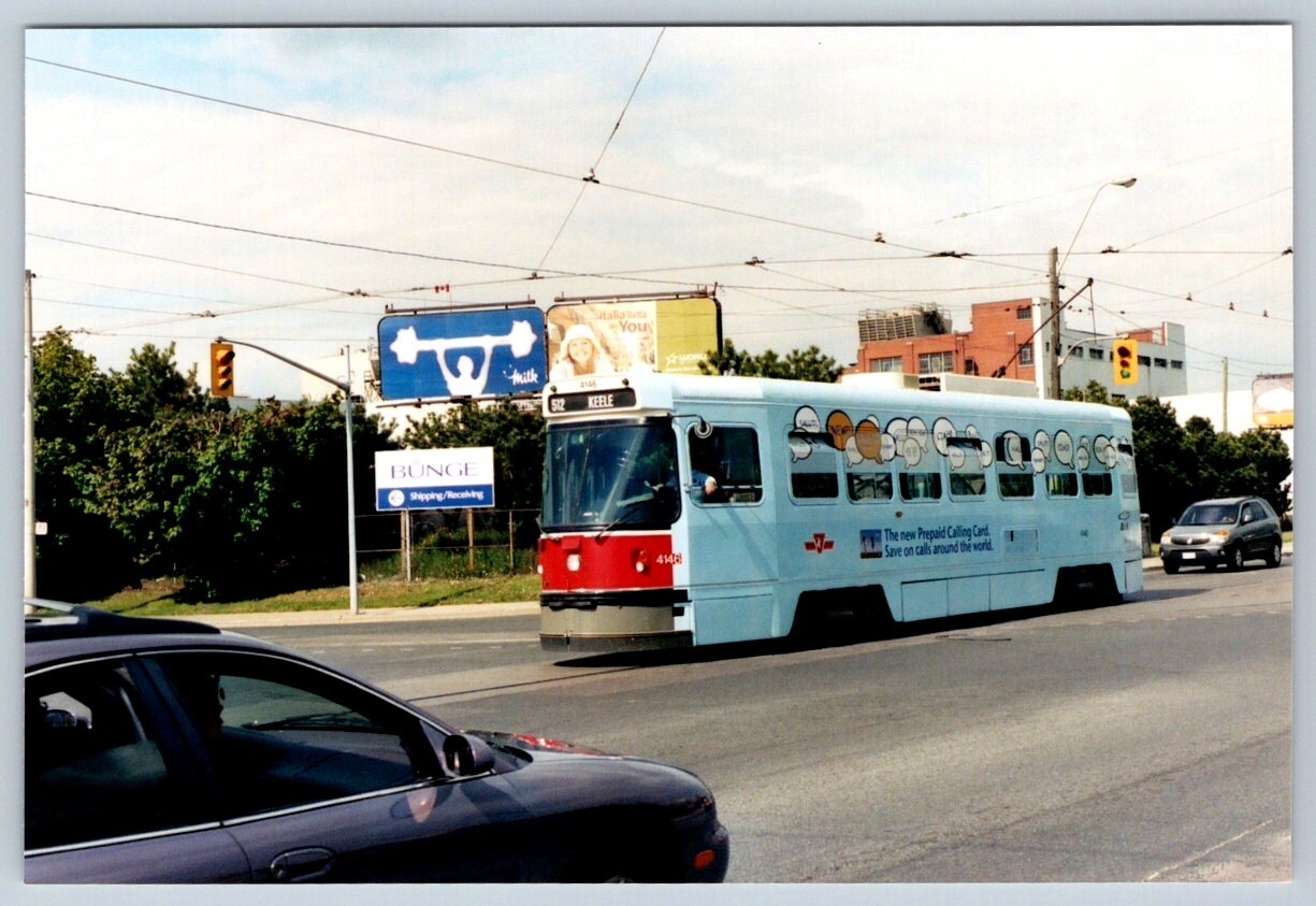 TTC Streetcar #4146, ‘Bell Card’ Wrap West St Clair Loop Toronto Kodak 4×6 Print