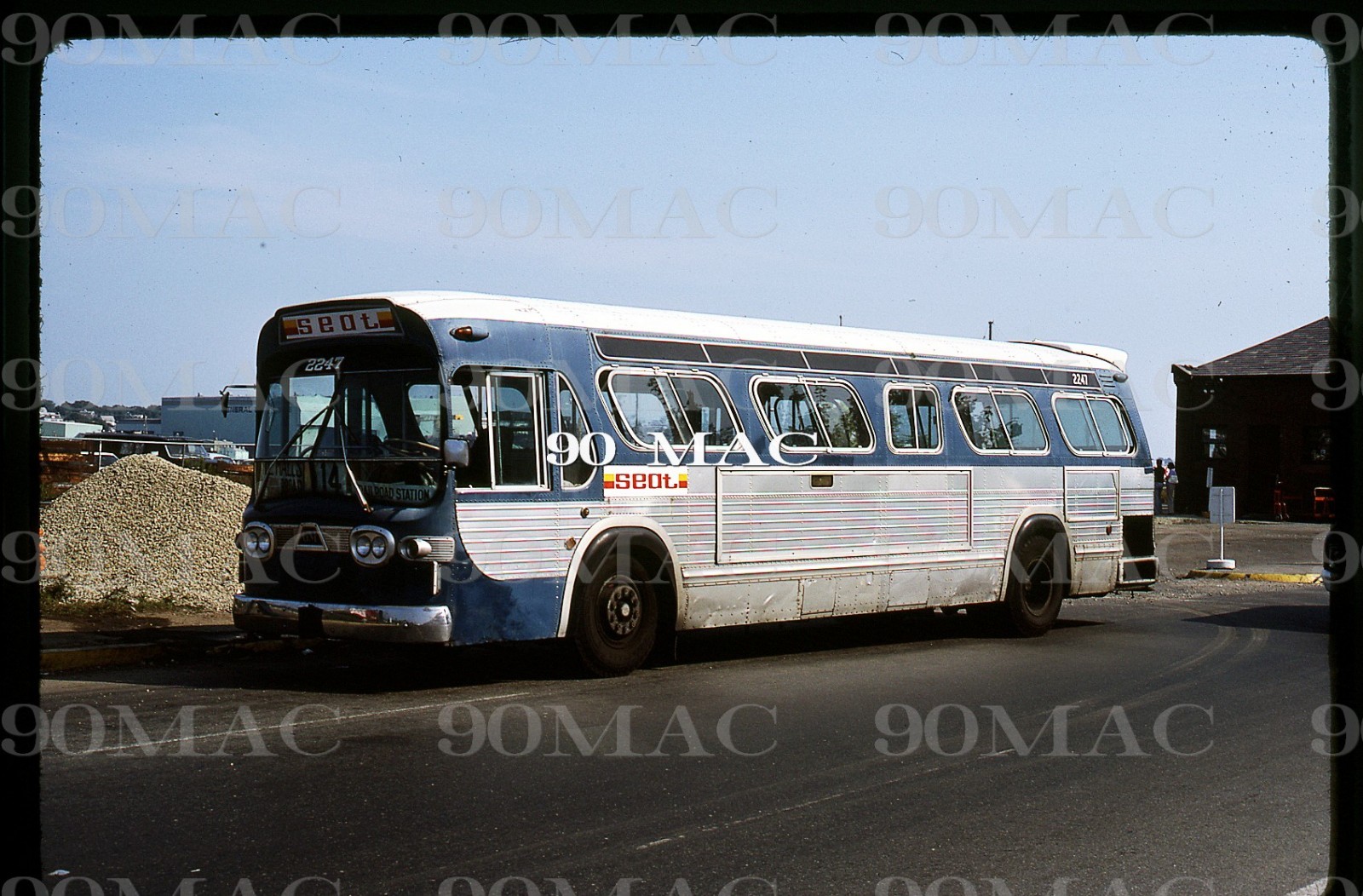 SEAT. GM COACH BUS #2247. New London (CT). Original Slide 1981.