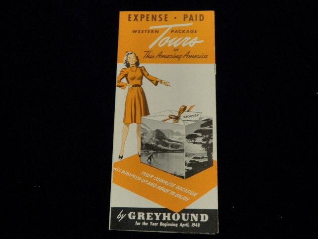 Vintage 1948 Greyhound Bus Line Eastern United States Travel Brochure Q164
