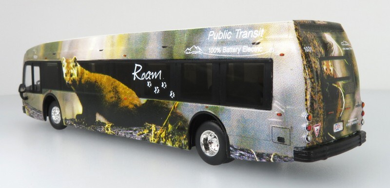 Iconic Replicas 1:87 Proterra ZX5 Electric Transit Bus: Roam Transit / Banff