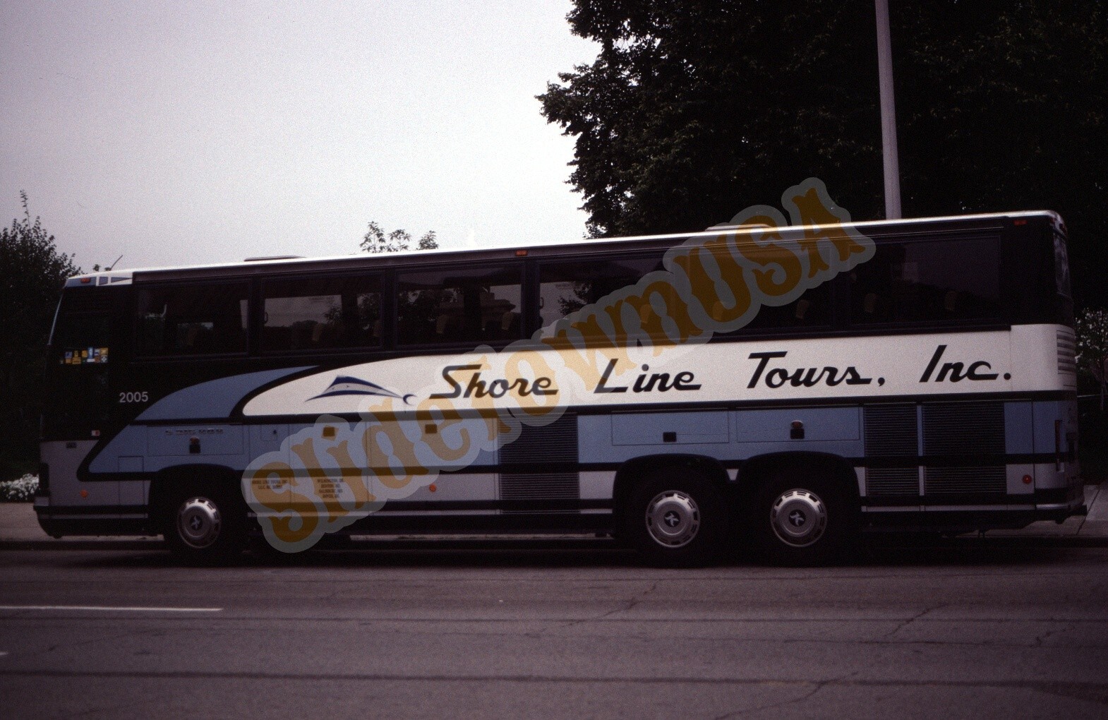 Vtg 1993 Bus Slide 2005 Shore Line Tours Y1R036
