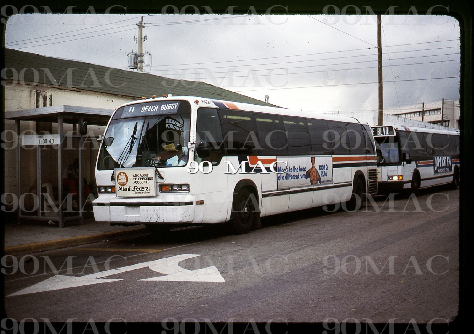BCT. GM RTS BUS #8022. Fort Lauderdale (FL). Original Slide 1983.