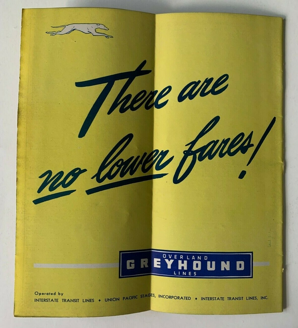 March 1949 Greyhound Bus Timetable Brochure The Overland Route Midwest-West