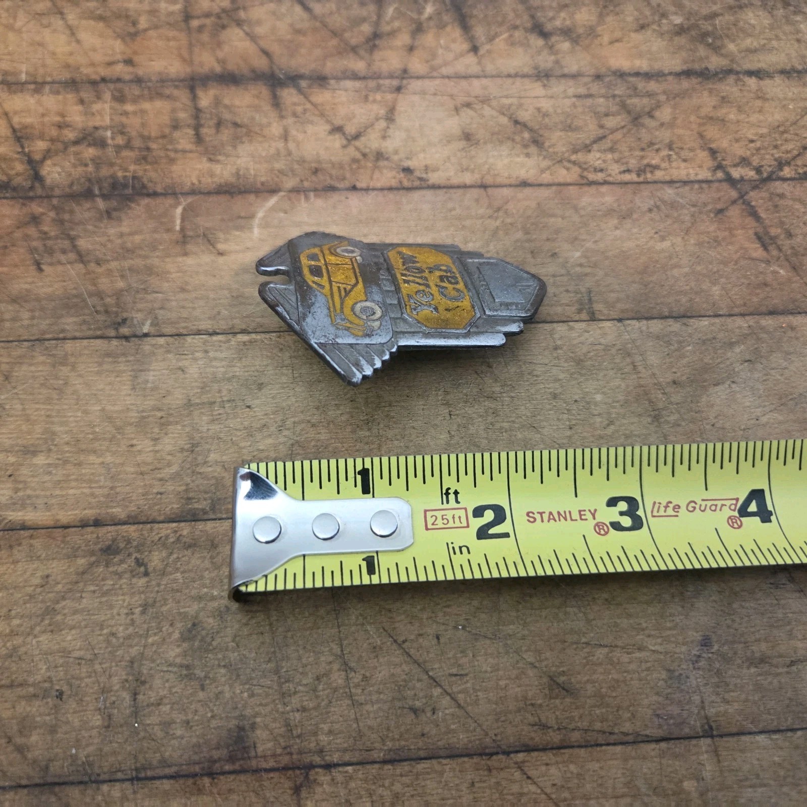 Antique 1930s / 1940s Yellow Cab Hat Badge