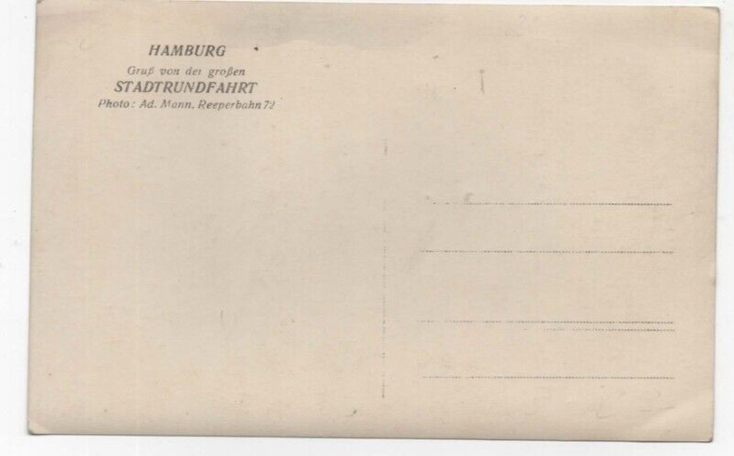 HAMBURG, GERMANY, STADTRUNDFAHRT, TOUR BUS, Antique Real Photo Postcard