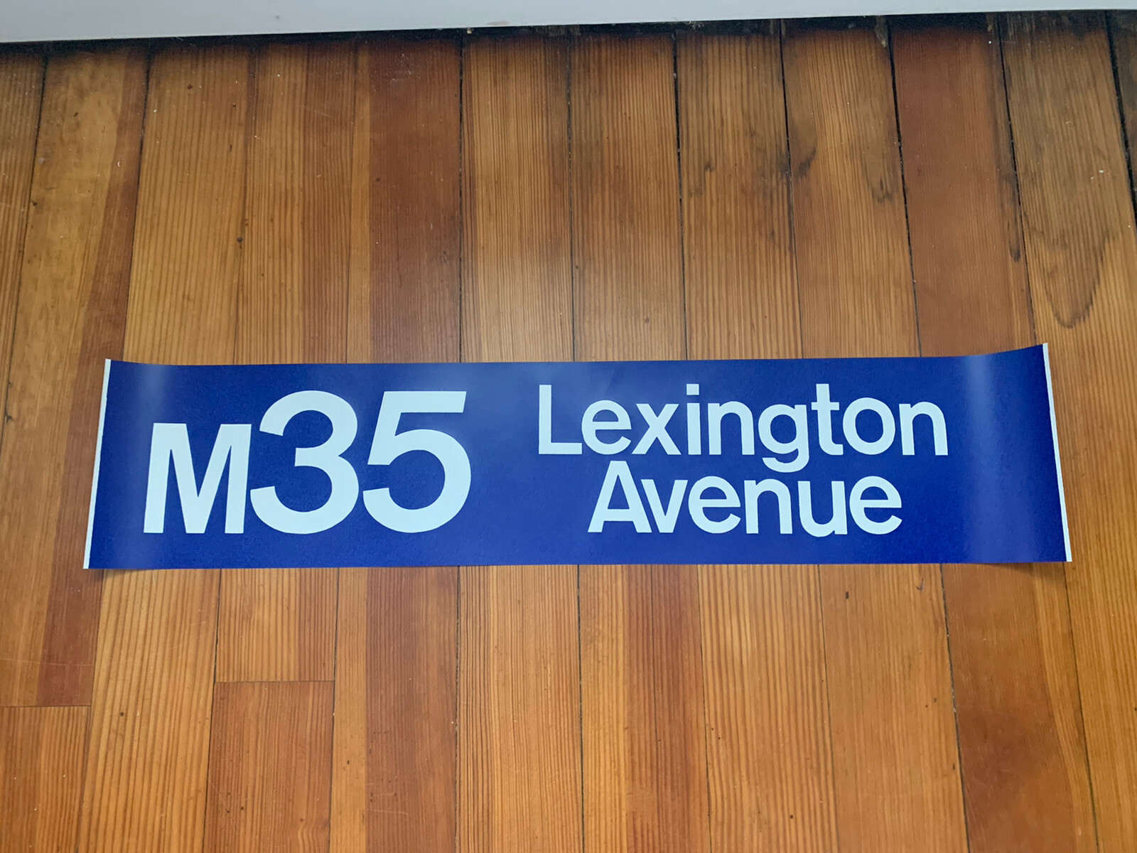 NY NYC BUS ROLL SIGN 1974 GM 4808 LEXINGTON AVENUE MANHATTAN VINTAGE COLLECTIBLE