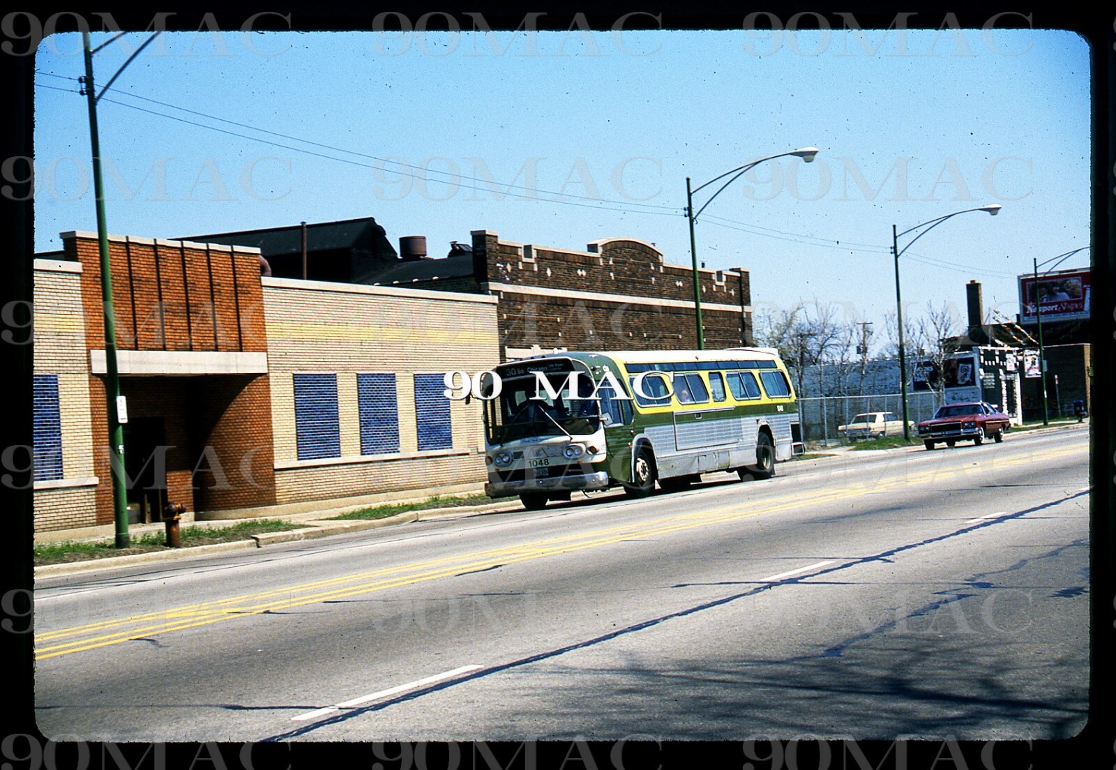 Chicago (IL) CTA GM Coach #1048. Original Slide 1988.
