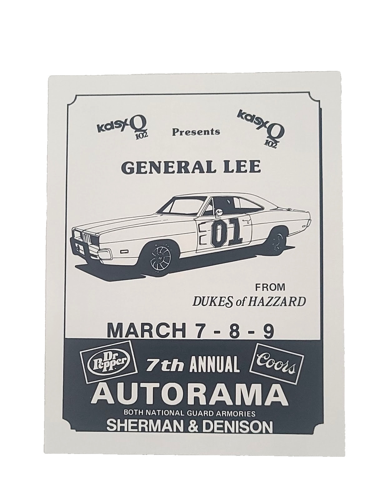 Vtg 80s Dukes of Hazzard General Lee Car Show Sticker Hotrod World of Wheels