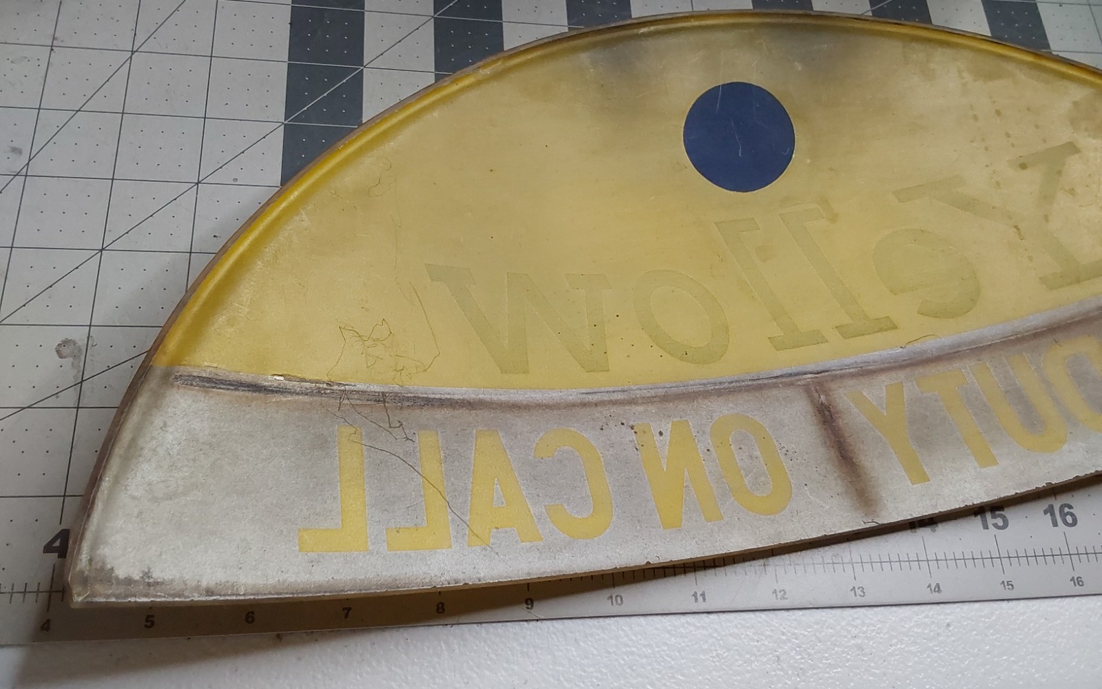 Blue Dot Yellow Taxi Cab Roof Light Top Sign