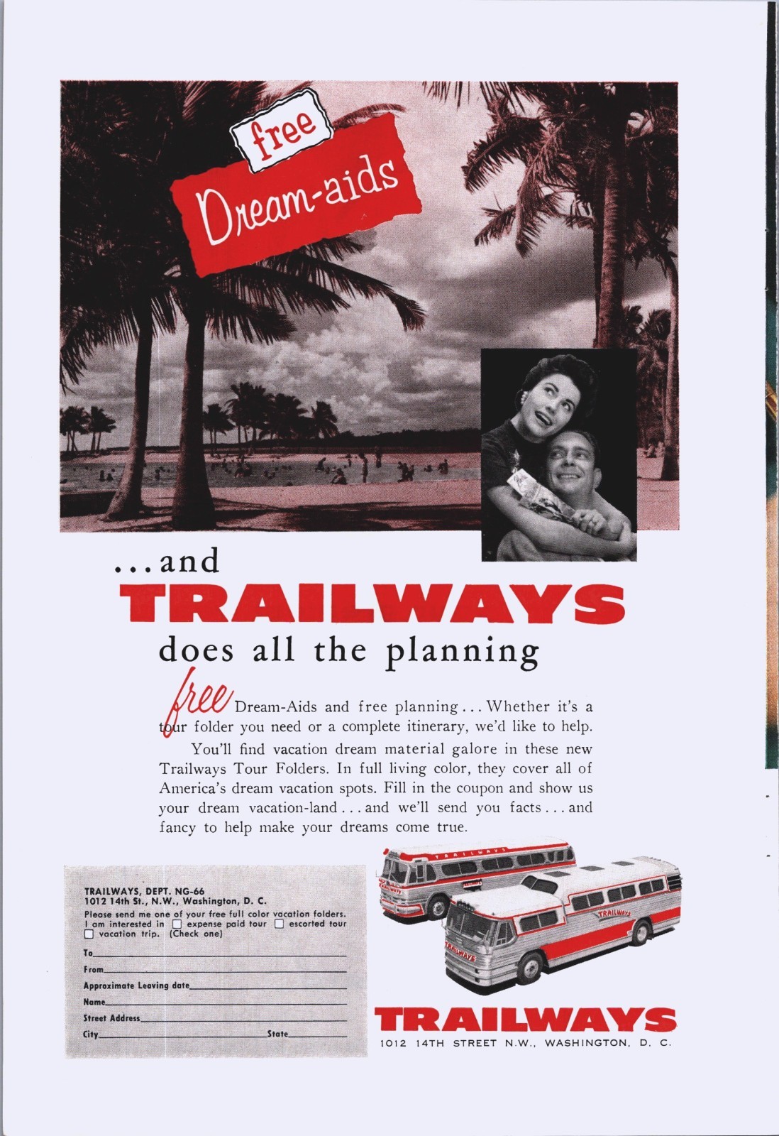 LOT OF 20+ Print Ads Greyhound Trailways Bus Line Travel Vacation MID CENTURY