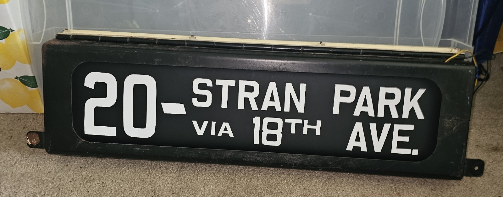 Vintage Roll Sign. Complete! Broward County Transit BCT Florida. Destination