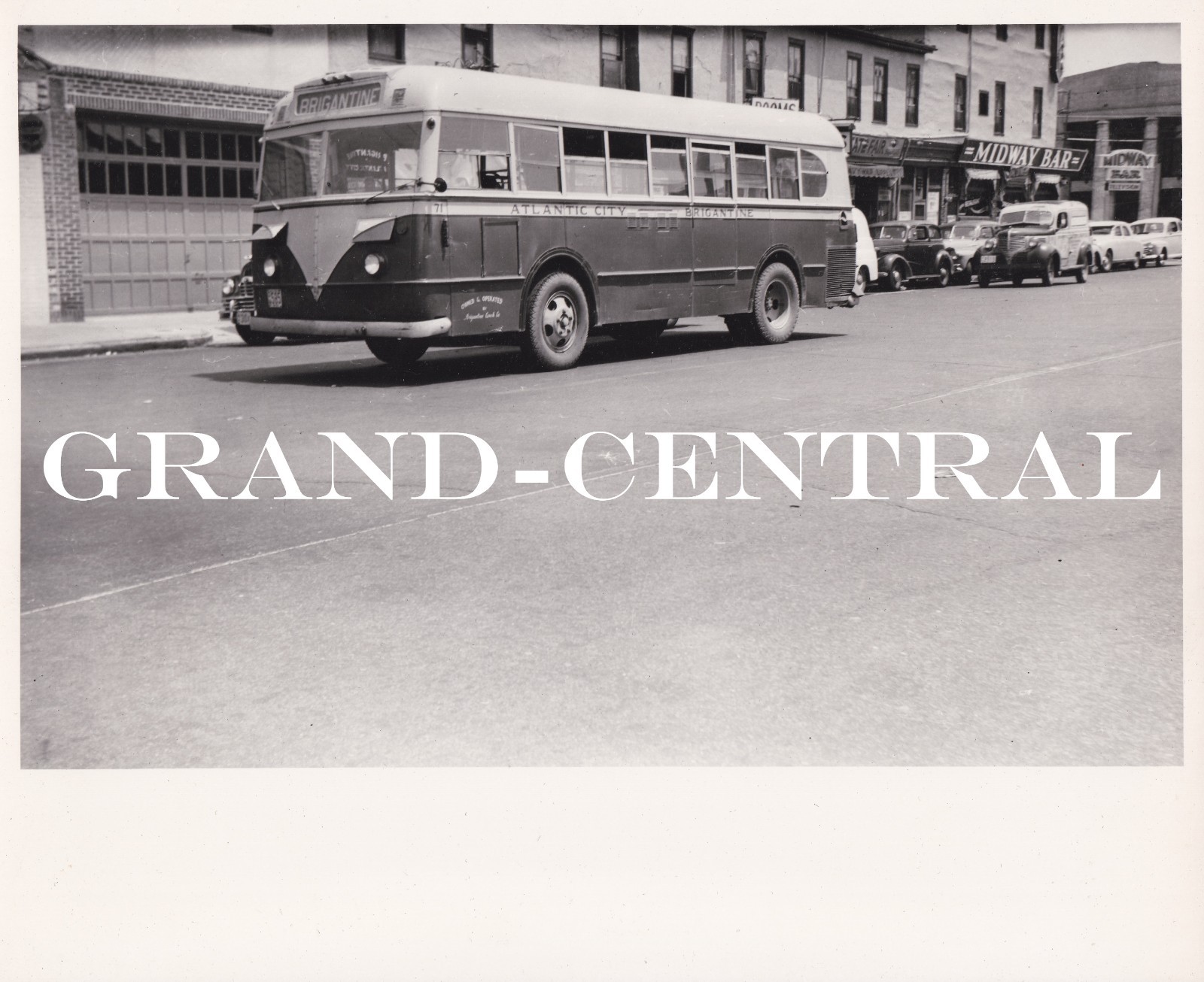 VINTAGE 1950 ATLANTIC CITY TRANSPORTATION CO ATC BUS PHOTO #71 ATLANTIC CITY NJ