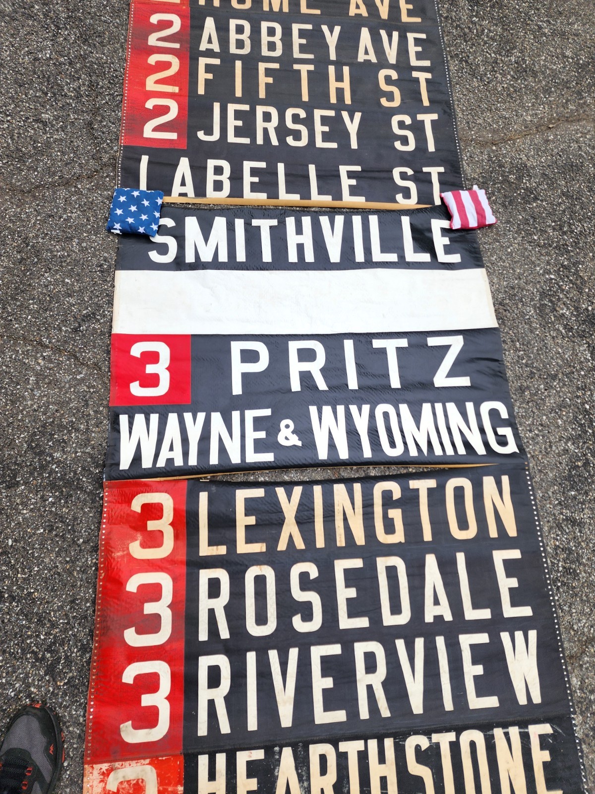 VINTAGE RTA OHIO BUS ROLL SIGN CHARTER BUS DREXEL DELPHOS DAYTON OHIO