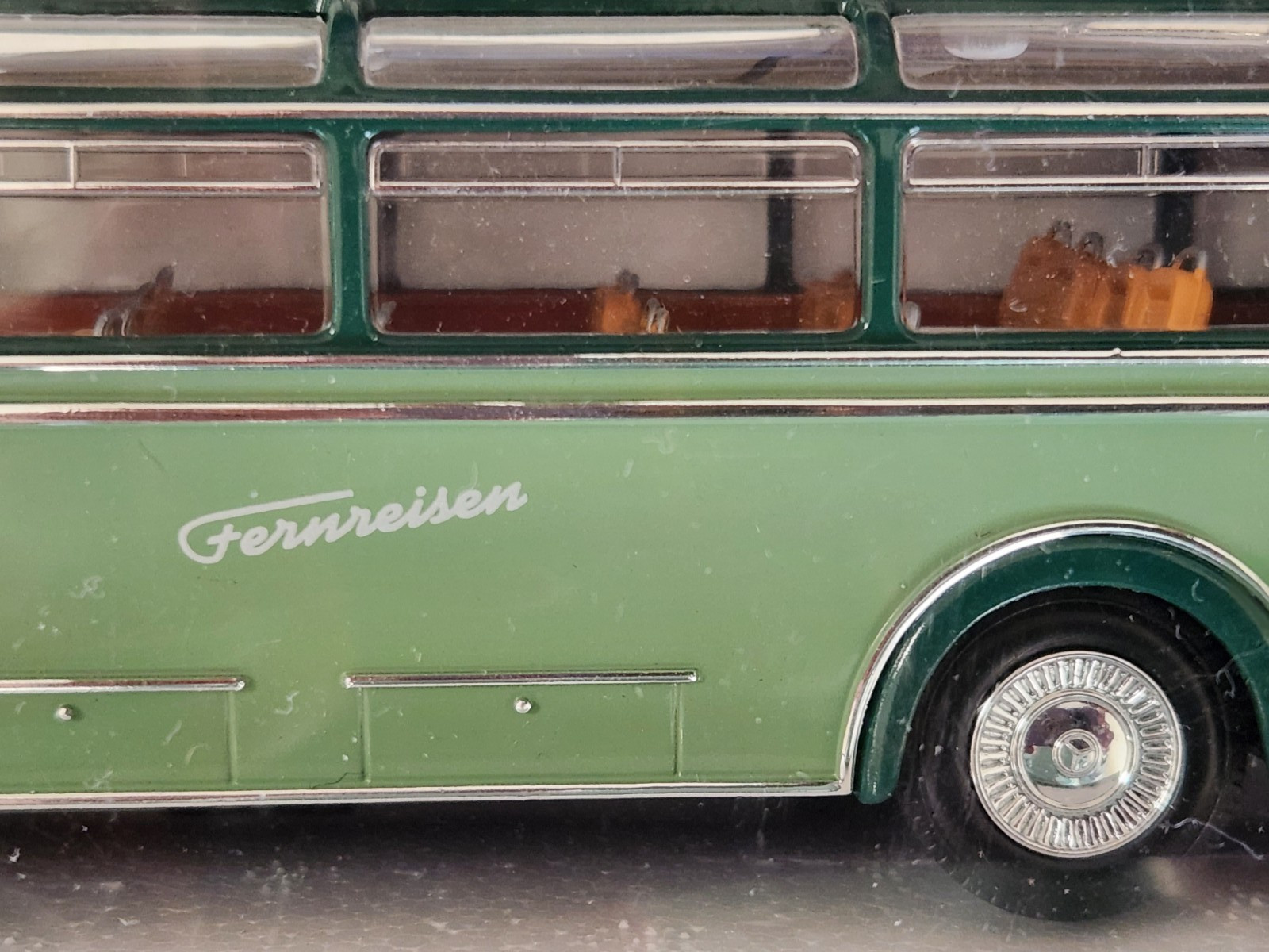 NIB 1955 MERCEDES 0 3500 BUS PAUL’S MODEL ART MINICHAMPS FERNREISEN 439 360004