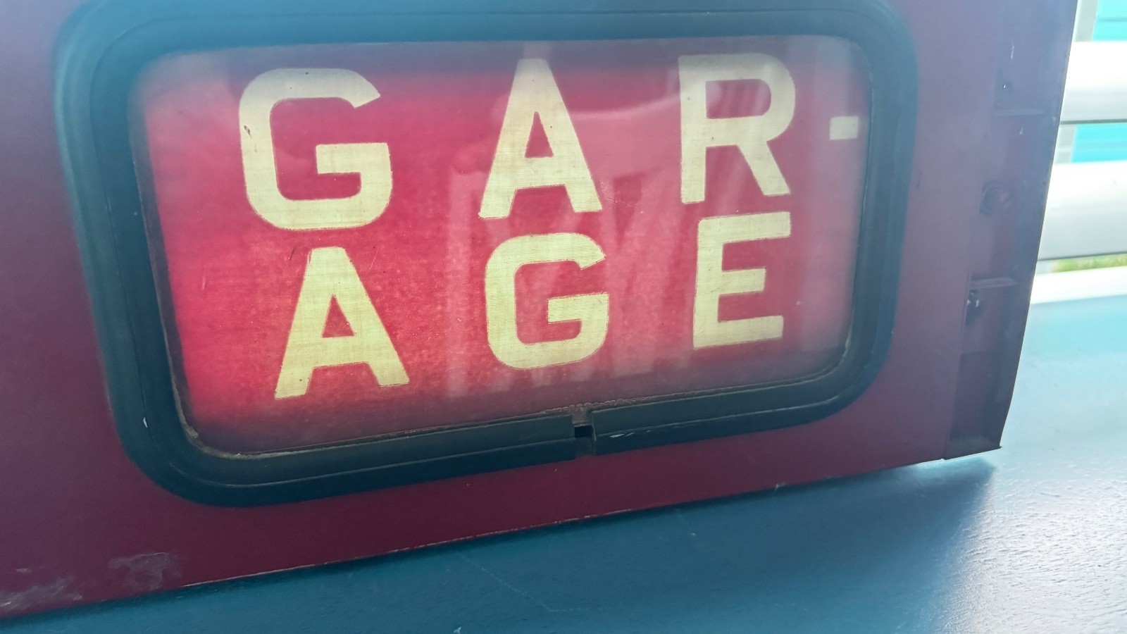 Vintage DALLAS BUS ROLLING SIGN BOX SMU PARKLAND BALLPARK FAIR-PARK LOVE FIELD