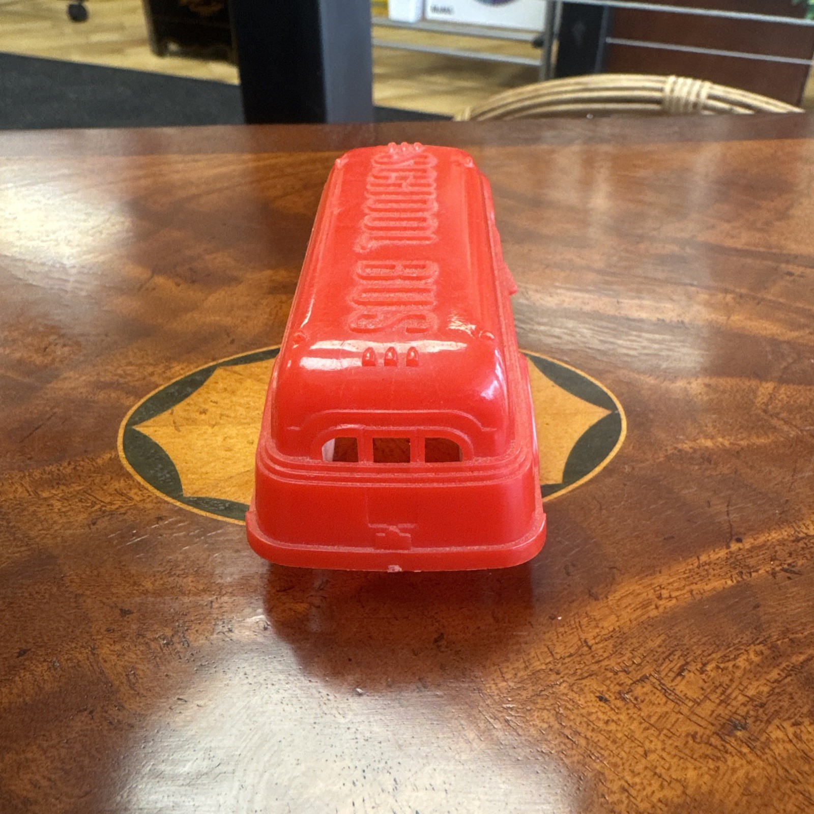 A Renewal Product School Bus No. 123 Made in USA Red.