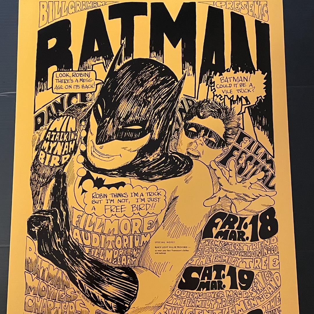 Big Brother and the Holding Company Batman Concert 1966 Reproduction Poster