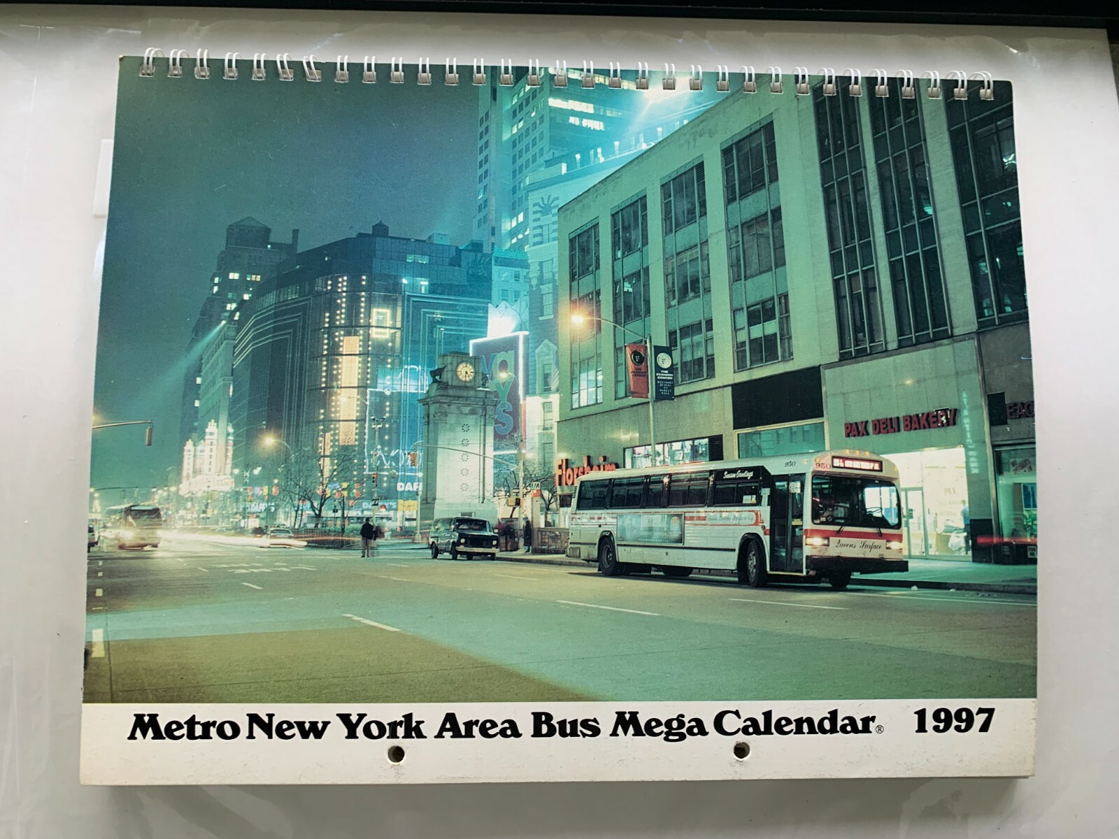 1997 NY NYC BUS CALENDAR NOS MANHATTAN FIFTH AVENUE COACH BROOKLYN JFK AIRPORT