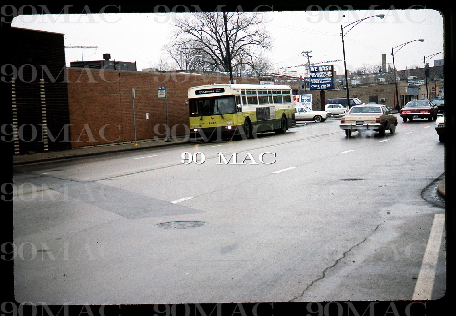 Chicago (IL) CTA Flyer Bus #9912. Original Slide 1989.