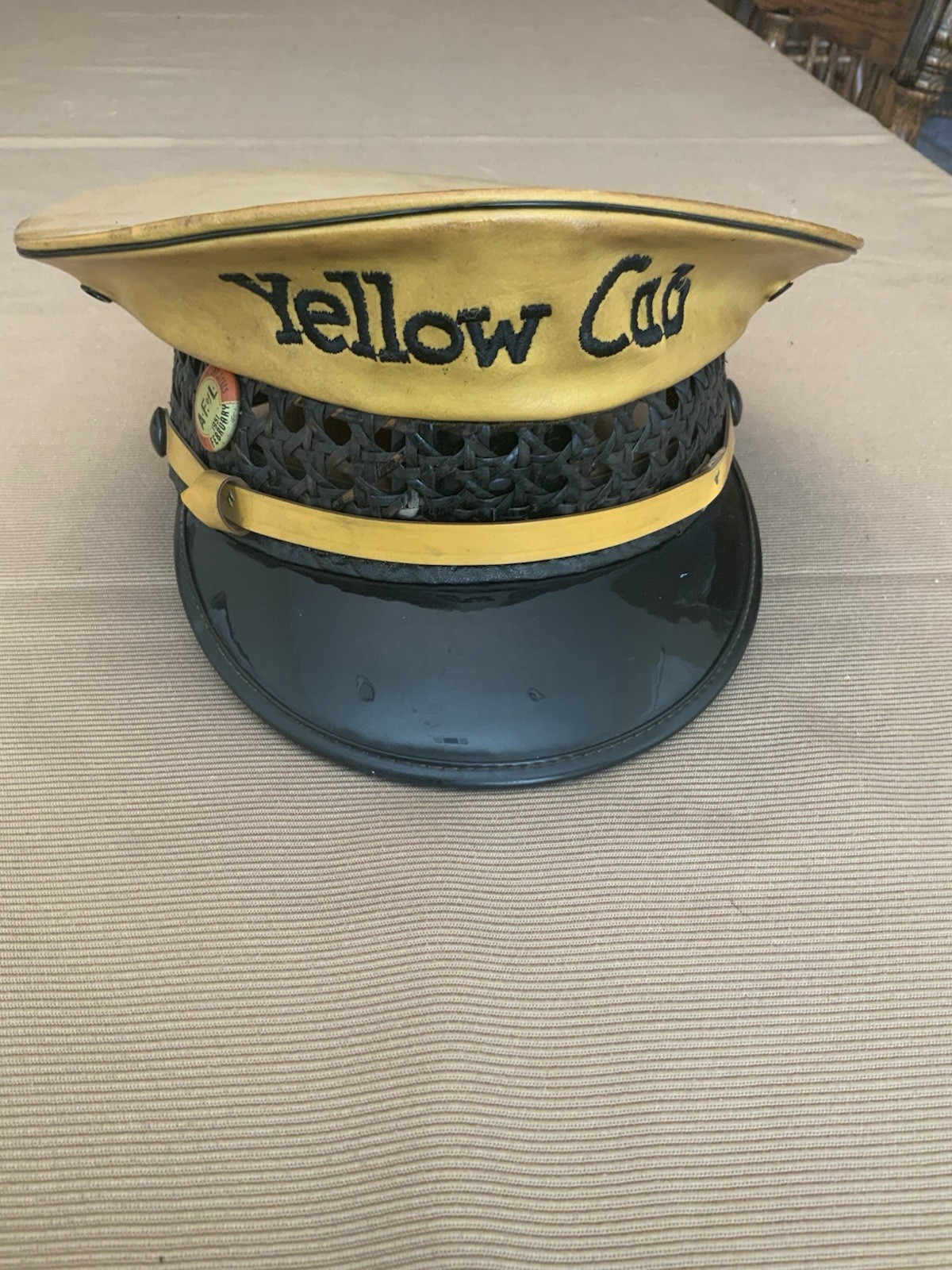 vintage yellow cab hat