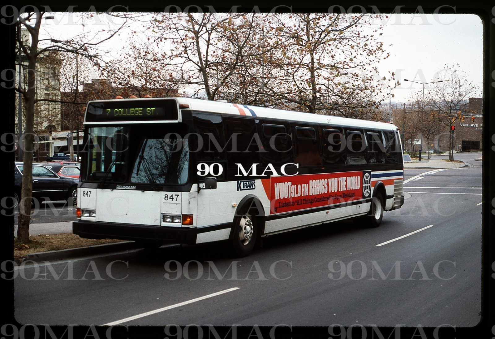 K-TRANS. GRUMMAN 870 BUS #847. Knoxville (TN). Original Slide 1987.